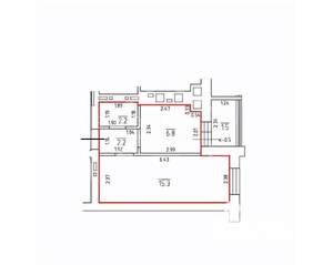 1-к квартира, вторичка, 27м2, 5/9 этаж