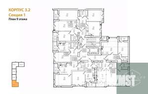 2-к квартира, вторичка, 59м2, 9/9 этаж