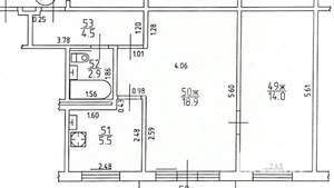 2-к квартира, вторичка, 46м2, 4/5 этаж