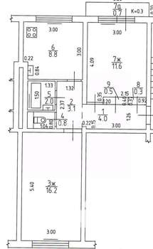 2-к квартира, вторичка, 47м2, 2/5 этаж
