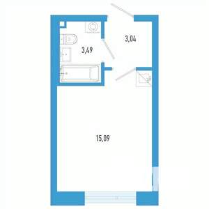 Студия квартира, вторичка, 22м2, 5/26 этаж