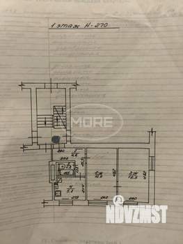 2-к квартира, вторичка, 37м2, 1/2 этаж