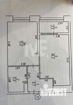 1-к квартира, вторичка, 42м2, 3/12 этаж