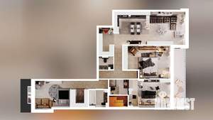 3-к квартира, вторичка, 127м2, 9/12 этаж