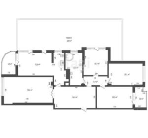 5-к квартира, сданный дом, 174м2, 2/12 этаж