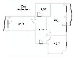 2-к квартира, вторичка, 80м2, 7/10 этаж