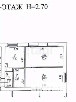 2-к квартира, вторичка, 31м2, 1/2 этаж