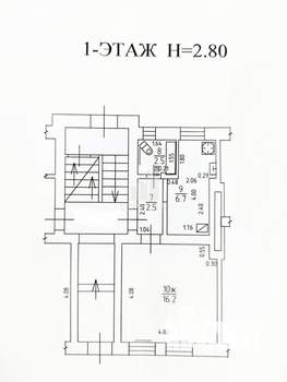 1-к квартира, вторичка, 28м2, 1/3 этаж