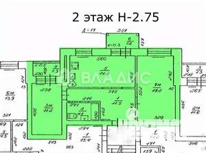 2-к квартира, вторичка, 60м2, 2/5 этаж