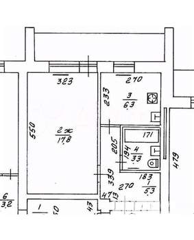 1-к квартира, вторичка, 33м2, 5/5 этаж