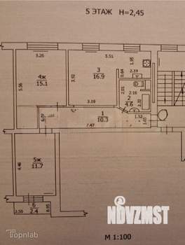 3-к квартира, вторичка, 59м2, 5/9 этаж
