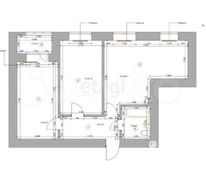 2-к квартира, вторичка, 65м2, 4/9 этаж