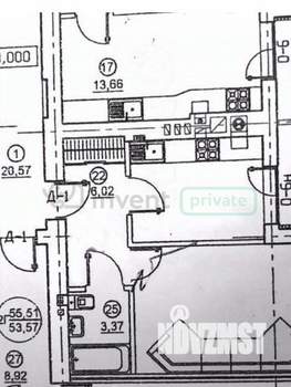 1-к квартира, вторичка, 40м2, 6/6 этаж