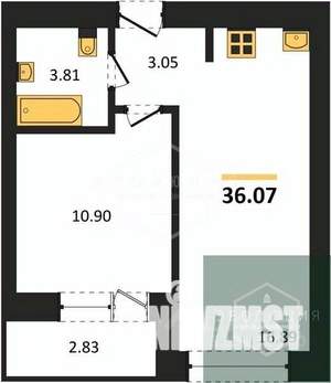 1-к квартира, вторичка, 36м2, 2/9 этаж