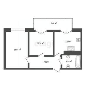 2-к квартира, вторичка, 54м2, 5/10 этаж