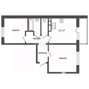 2-к квартира, вторичка, 61м2, 4/15 этаж