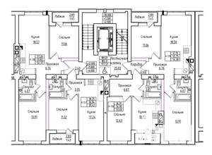 2-к квартира, строящийся дом, 56м2, 4/9 этаж