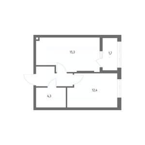 1-к квартира, строящийся дом, 38м2, 8/8 этаж