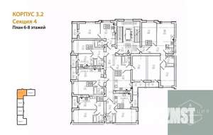 1-к квартира, вторичка, 34м2, 8/9 этаж