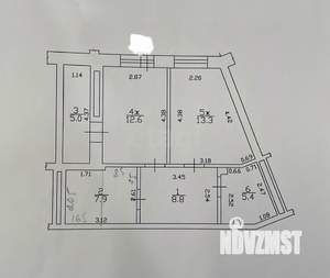 3-к квартира, вторичка, 93м2, 1/10 этаж