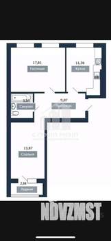 2-к квартира, вторичка, 59м2, 1/5 этаж