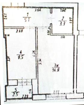 1-к квартира, вторичка, 35м2, 8/8 этаж