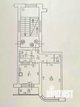 1-к квартира, вторичка, 32м2, 2/5 этаж