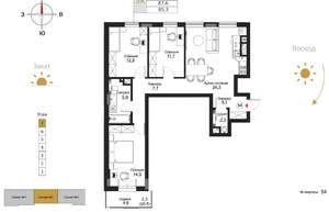 3-к квартира, вторичка, 85м2, 7/7 этаж