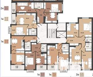 3-к квартира, сданный дом, 90м2, 2/8 этаж