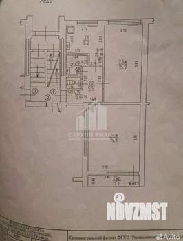 2-к квартира, вторичка, 52м2, 1/4 этаж