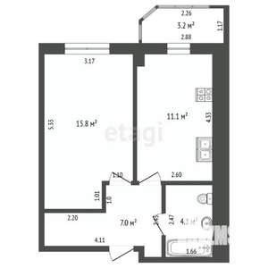 1-к квартира, вторичка, 38м2, 3/10 этаж