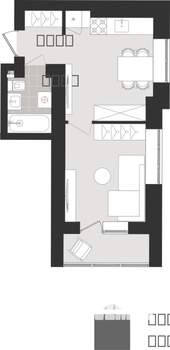 1-к квартира, вторичка, 31м2, 2/9 этаж