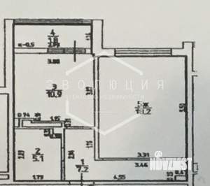 1-к квартира, вторичка, 41м2, 8/9 этаж