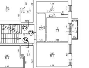 1-к квартира, вторичка, 34м2, 3/4 этаж