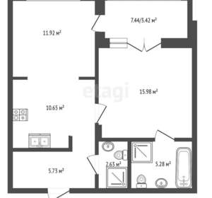 1-к квартира, вторичка, 60м2, 3/10 этаж