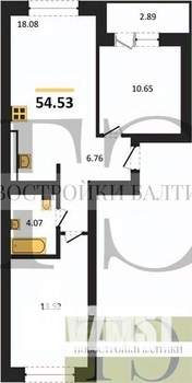 2-к квартира, вторичка, 55м2, 2/9 этаж
