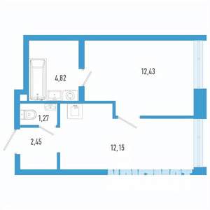 1-к квартира, вторичка, 33м2, 3/26 этаж