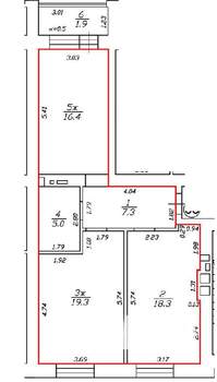 2-к квартира, строящийся дом, 68м2, 2/10 этаж