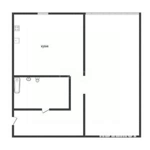 1-к квартира, вторичка, 34м2, 1/2 этаж