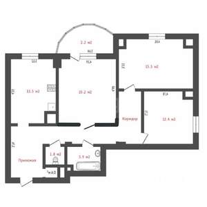 3-к квартира, вторичка, 88м2, 2/16 этаж