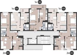 2-к квартира, вторичка, 53м2, 5/9 этаж