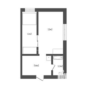 1-к квартира, вторичка, 23м2, 5/5 этаж