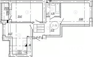 2-к квартира, вторичка, 56м2, 4/9 этаж