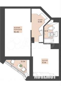 1-к квартира, вторичка, 38м2, 5/25 этаж