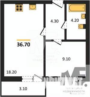 1-к квартира, вторичка, 37м2, 8/8 этаж