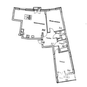 2-к квартира, вторичка, 79м2, 3/7 этаж