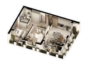 2-к квартира, вторичка, 82м2, 2/7 этаж