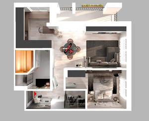 2-к квартира, вторичка, 66м2, 4/13 этаж