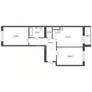 2-к квартира, вторичка, 65м2, 3/10 этаж