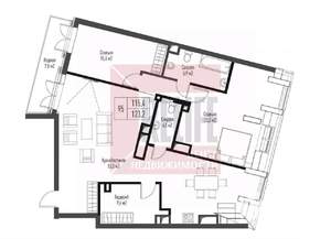 3-к квартира, вторичка, 123м2, 7/8 этаж